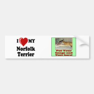 Ik hou van mijn Norfolk Terrier Dog Bumpersticker