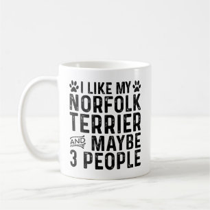 Ik hou van mijn Norfolk Terrier en 3 mensen Koffiemok