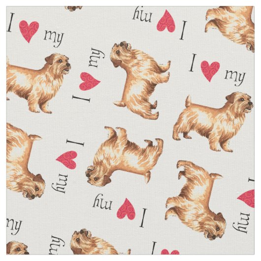 Ik hou van mijn Norfolk Terrier Stof (Close Up)