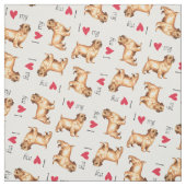 Ik hou van mijn Norfolk Terrier Stof (Swatch)