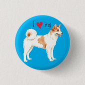 Ik hou van mijn Norrbottenspets Ronde Button 3,2 Cm (Voorkant)