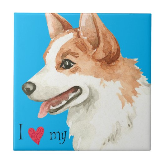 Ik hou van mijn Norrbottenspets Tegeltje (Voorkant)