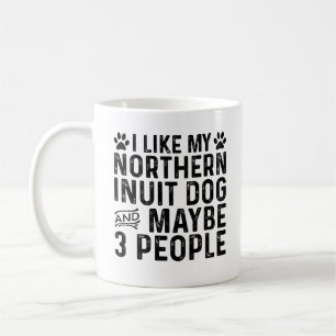 Ik hou van mijn Northern Inuit Dog en 3 mensen Koffiemok