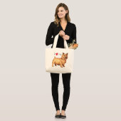 Ik hou van mijn Norwich Terrier Grote Tote Bag (Voorkant (model))