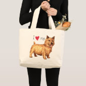 Ik hou van mijn Norwich Terrier Grote Tote Bag (Voorkant (product))