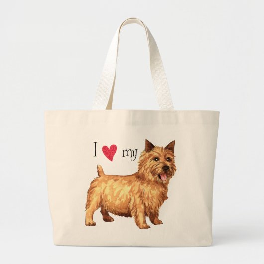 Ik hou van mijn Norwich Terrier Grote Tote Bag (Voorkant)