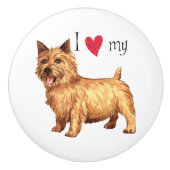 Ik hou van mijn Norwich Terrier Keramische Knop (Voorkant)