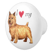 Ik hou van mijn Norwich Terrier Keramische Knop (Rechts)