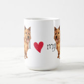 Ik hou van mijn Norwich Terrier Koffiemok (Center)