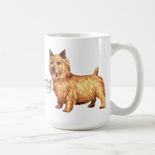 Ik hou van mijn Norwich Terrier Koffiemok (Rechts)