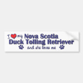 Ik hou van mijn Nova Scotia Duck Tolling Retriever Bumpersticker (Voorkant)