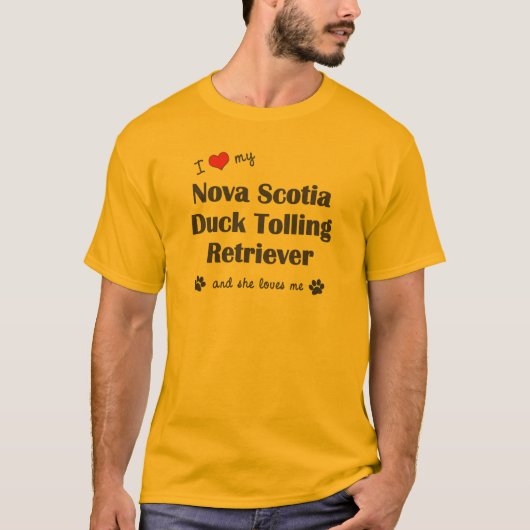 Ik hou van mijn Nova Scotia Duck Tolling Retriever T-shirt (Voorkant)