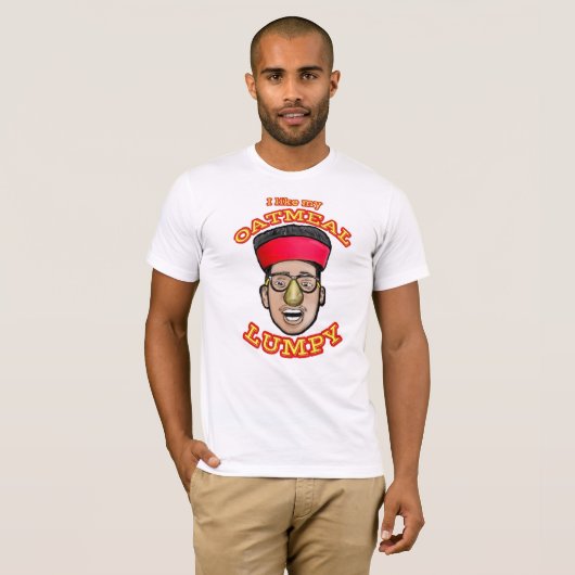 Ik hou van mijn Oatmeel Lumpy T-shirt (Voorkant volledig)