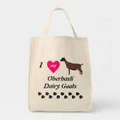 Ik hou van mijn Oberhasli Dairy Goats Tote Bag (Voorkant)