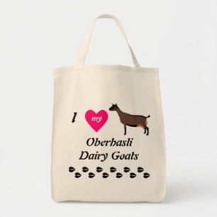 Ik hou van mijn Oberhasli Dairy Goats Tote Bag
