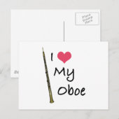 Ik hou van mijn Oboe Briefkaart (Voorkant / Achterkant)