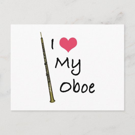 Ik hou van mijn Oboe Briefkaart (Voorkant)