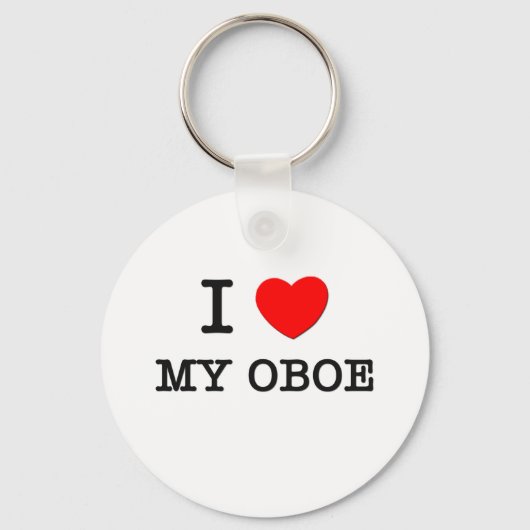Ik hou van mijn Oboe Sleutelhanger (Voorkant)