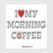 Ik hou van mijn ochtendkoffie sticker (Vel)