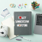 Ik hou van mijn ochtendkoffie sticker (iPad Cover)