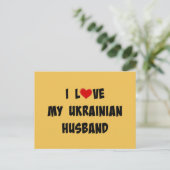 Ik hou van mijn Oekraïense echtgenoot Briefkaart (Staand voorkant)