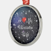Ik hou van mijn Oekraïense vrouw Metalen Ornament (Links)