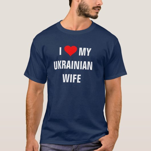 Ik hou van mijn Oekraïense vrouw T-shirt (Voorkant)