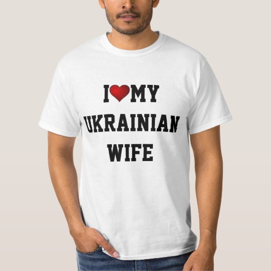 Ik hou van mijn Oekraïense vrouw T-shirt (Voorkant)