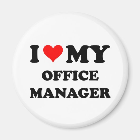 Ik hou van mijn Office Manager Magneet (Voorkant)