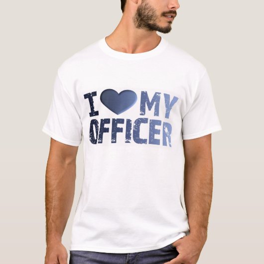 Ik hou van mijn officier t-shirt (Voorkant)