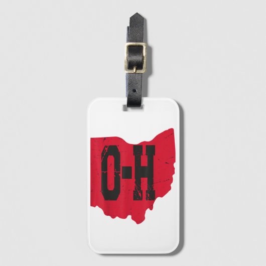 Ik hou van mijn Ohio Home Script Ohio Buckeye staa Bagagelabel (Voorkant (verticaal))