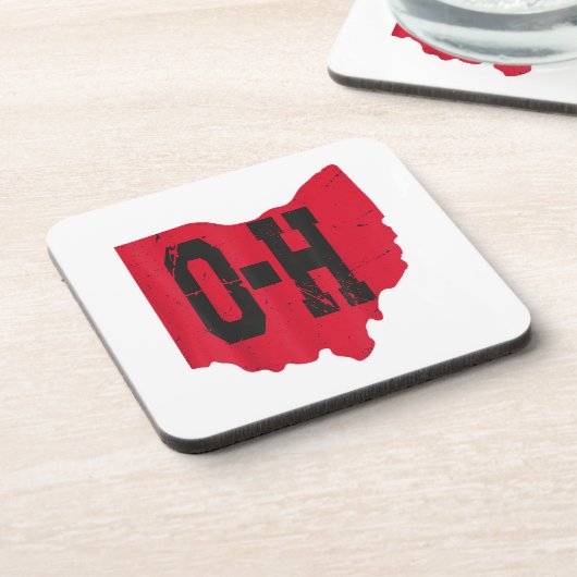 Ik hou van mijn Ohio Home Script Ohio Buckeye staa Bier Onderzetter (Linkerzijde)