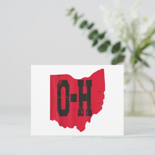 Ik hou van mijn Ohio Home Script Ohio Buckeye staa Briefkaart (Staand voorkant)