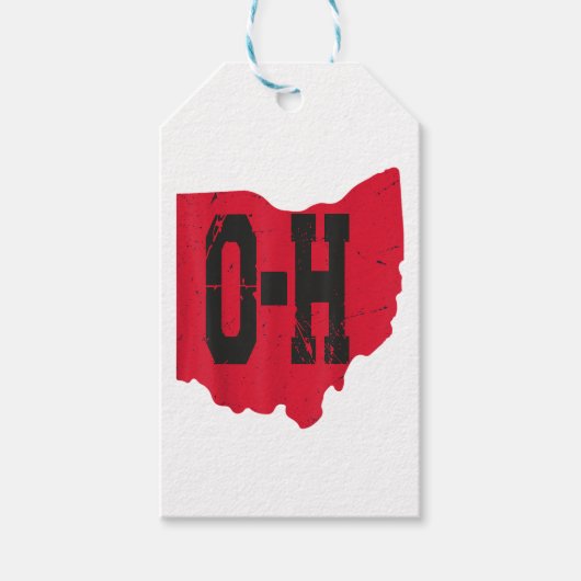 Ik hou van mijn Ohio Home Script Ohio Buckeye staa Cadeaulabel (Voorkant)