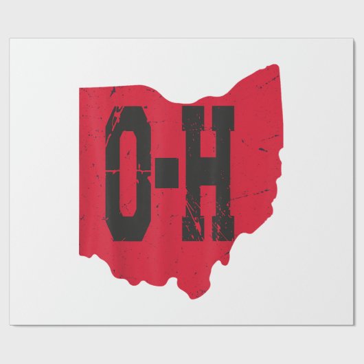 Ik hou van mijn Ohio Home Script Ohio Buckeye staa Cadeaupapier (Vlak)