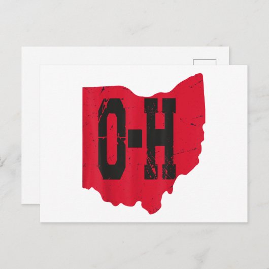 Ik hou van mijn Ohio Home Script Ohio Buckeye staa Feestdagenkaart (Voorkant / Achterkant)
