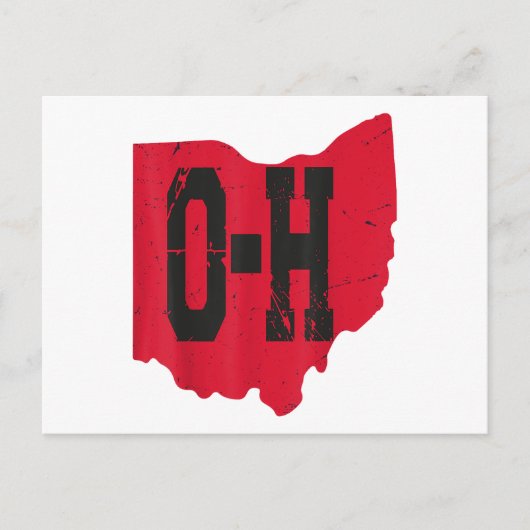 Ik hou van mijn Ohio Home Script Ohio Buckeye staa Feestdagenkaart (Voorkant)