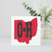 Ik hou van mijn Ohio Home Script Ohio Buckeye staa Kaart (Staand voorkant)