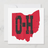 Ik hou van mijn Ohio Home Script Ohio Buckeye staa Kaart (Achterkant)