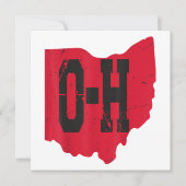 Ik hou van mijn Ohio Home Script Ohio Buckeye staa Kaart (Voorkant)