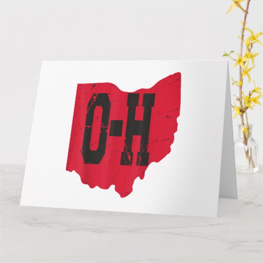 Ik hou van mijn Ohio Home Script Ohio Buckeye staa Kaart (Gele Bloem)