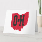 Ik hou van mijn Ohio Home Script Ohio Buckeye staa Kaart (Achterkant)