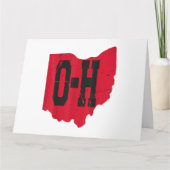Ik hou van mijn Ohio Home Script Ohio Buckeye staa Kaart (Voorkant)