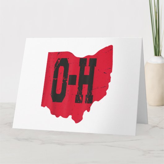 Ik hou van mijn Ohio Home Script Ohio Buckeye staa Kaart (Voorkant)