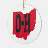 Ik hou van mijn Ohio Home Script Ohio Buckeye staa Keramisch Ornament (Links)