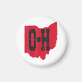Ik hou van mijn Ohio Home Script Ohio Buckeye staa Magneet (Voorkant)