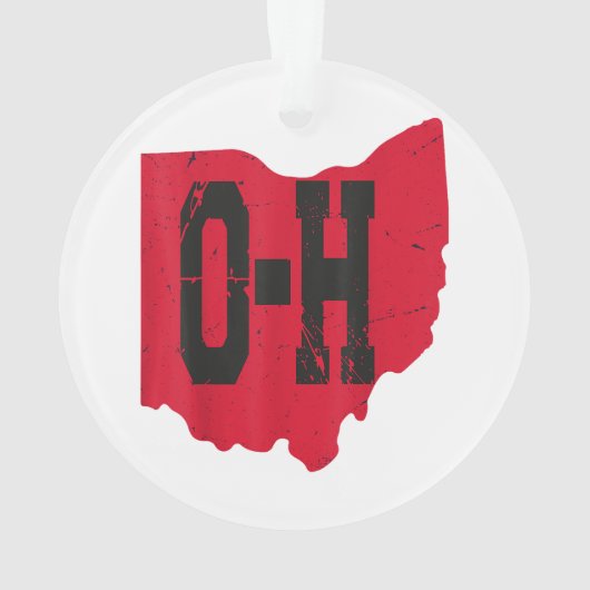 Ik hou van mijn Ohio Home Script Ohio Buckeye staa Ornament (achterkant)