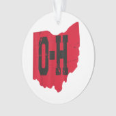 Ik hou van mijn Ohio Home Script Ohio Buckeye staa Ornament (voorkant)