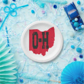 Ik hou van mijn Ohio Home Script Ohio Buckeye staa Papieren Bordje (Feest)
