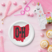 Ik hou van mijn Ohio Home Script Ohio Buckeye staa Papieren Bordje (Feest)